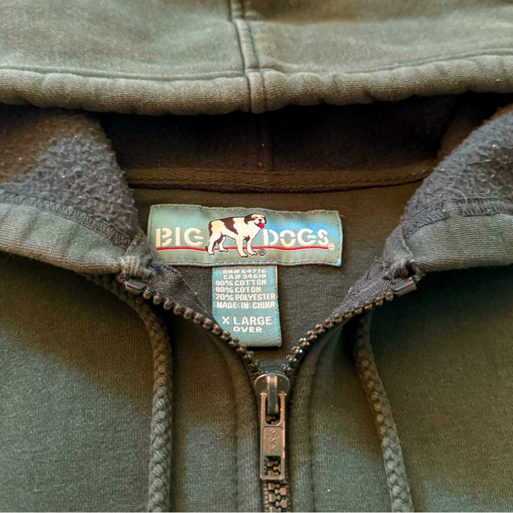 90’s Big Dogs Vintage Zip Up Hoodie - Picture 3 of 12